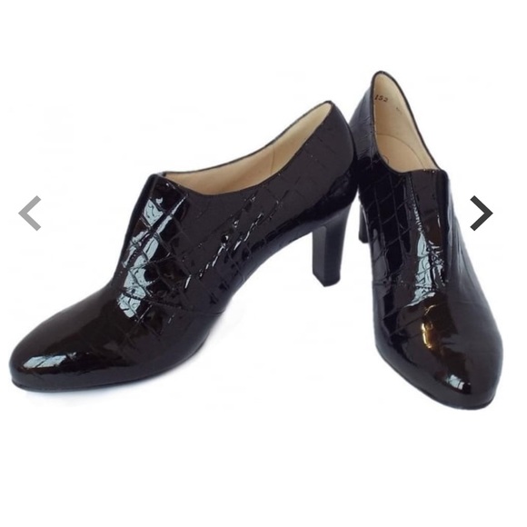 NWOB Peter Kaiser Hamada Black Croc Patent High Top Trouser Shoes Size 37 - Picture 3 of 13